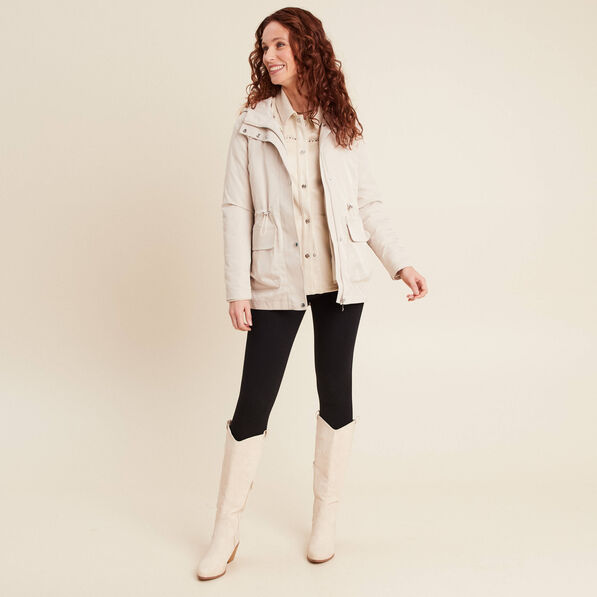 Parka à capuche sable femme