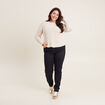 Pull manches longues creme femme