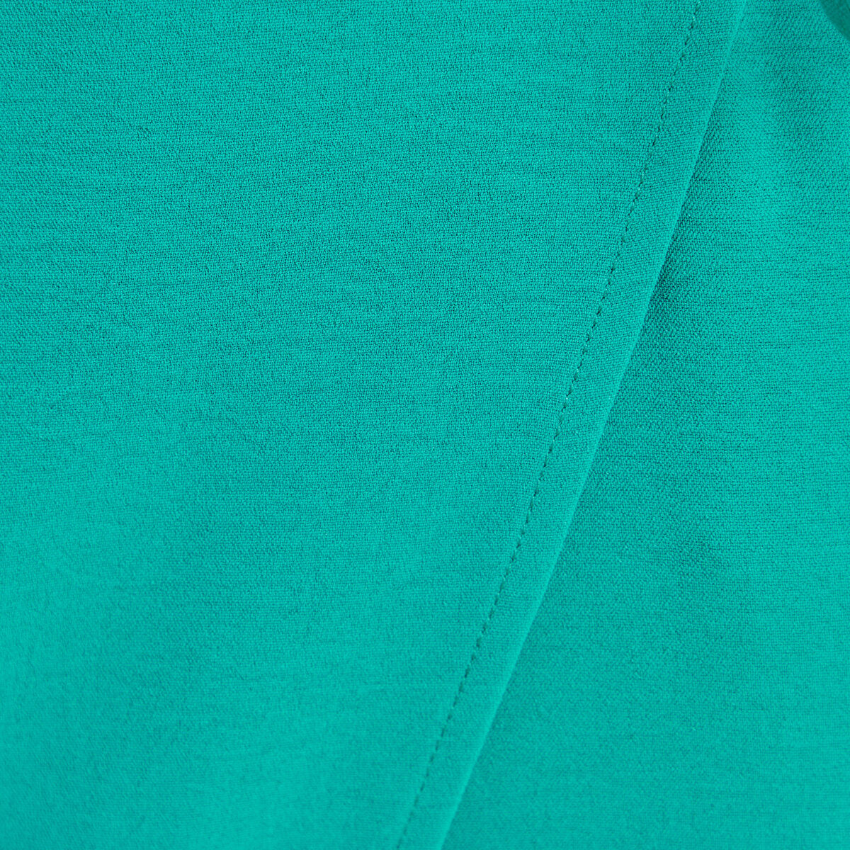 Pantalon coupe large avec pan vert &eacute;meraude femme