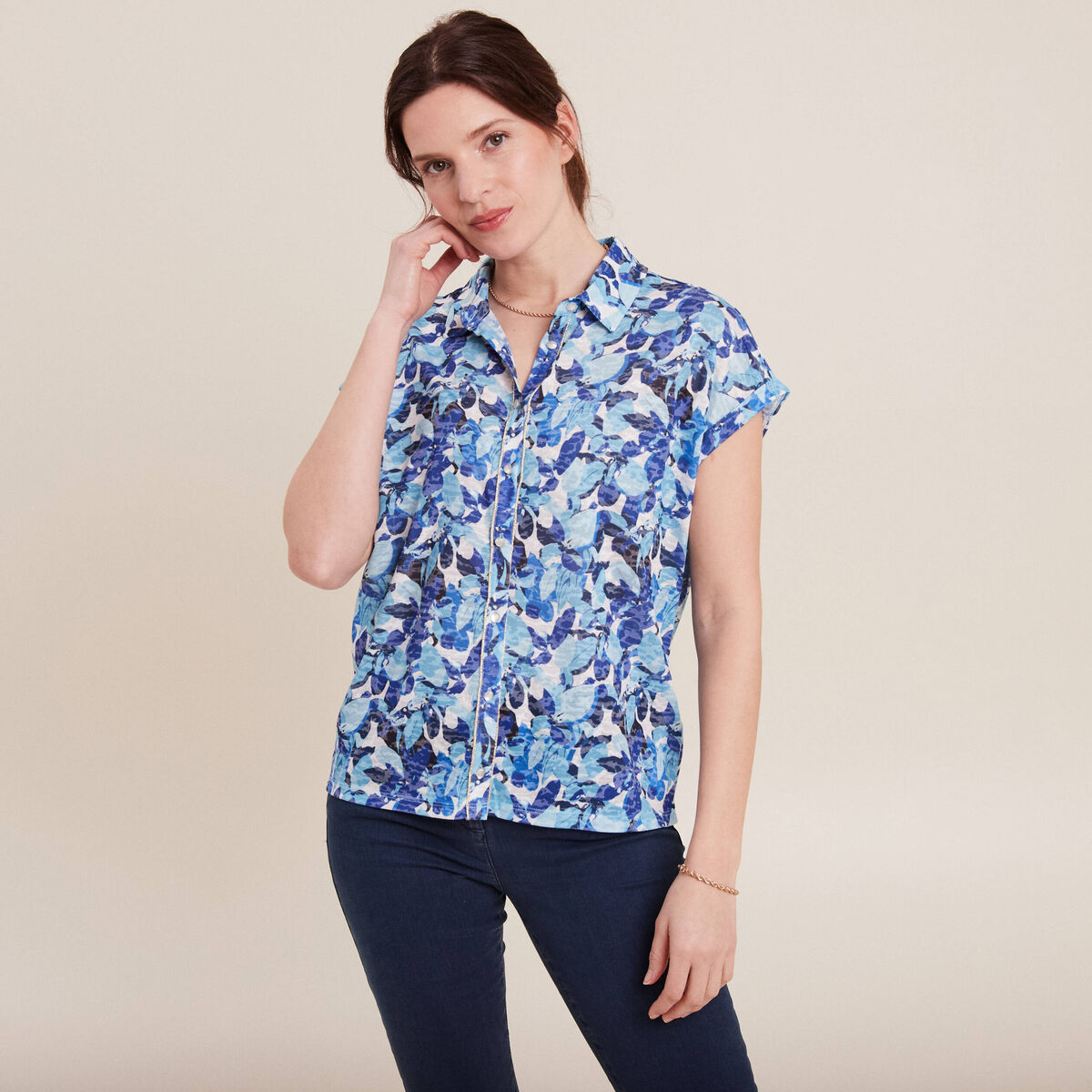 Chemise 'Noël' à manches courtes Bleu - Kiabi Afrique