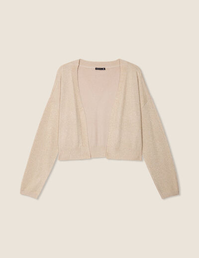 Gilet manches longues couleur or femme