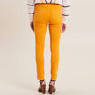 Pantalon ajust&eacute; 7/8&egrave;me jaune moutarde femme