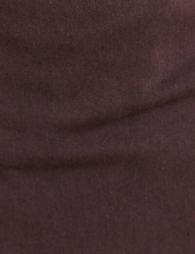 Pantalon coupe mom 7/8&egrave;me marron fonc&eacute; femme