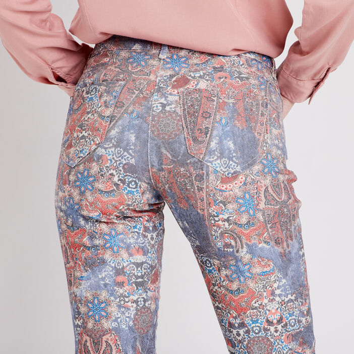 Pantalon droit 7/8ème gris femme