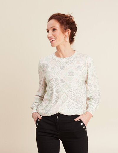T-shirt manches longues vert clair femme