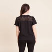 T-shirt manches courtes noir femme