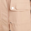 Parka d&eacute;perlante cintr&eacute;e &agrave; capuche beige femme