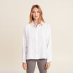 Blouse manches longues ecru femme