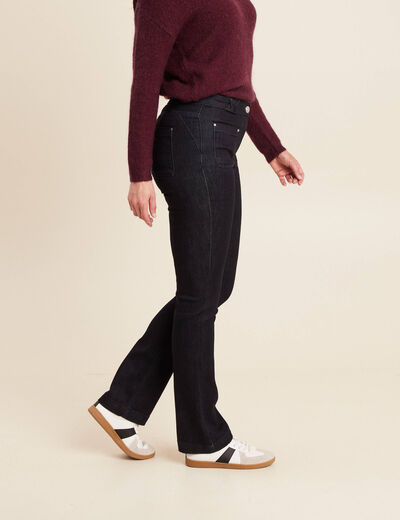 Jean bootcut taille standard denim brut femme