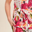 Chemise fluide manches courtes rose femme