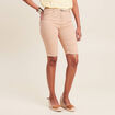 Bermuda ajusté ceinturé beige femme