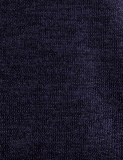 Gilet manches longues capuche bleu marine femme