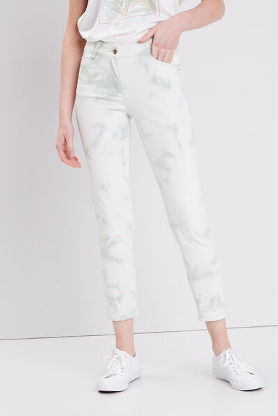 Pantalon ajusté vert clair femme