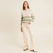 Pull manches longues vert femme