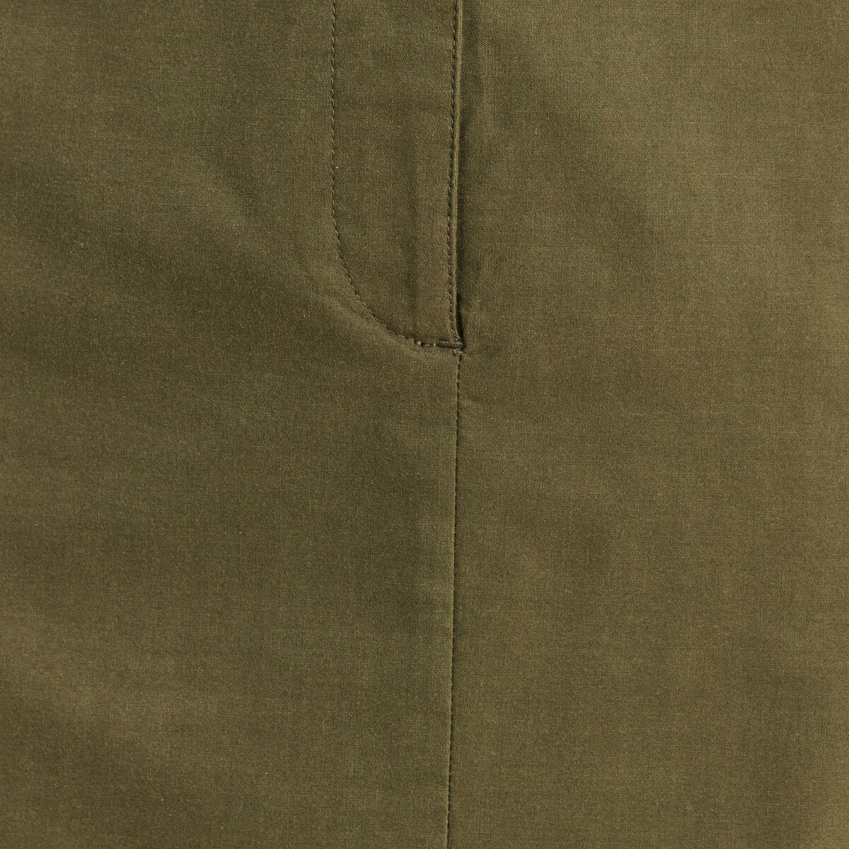 Robe ajustée manches courtes vert olive femme