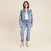 Veste en jean brod&eacute;e denim double stone femme