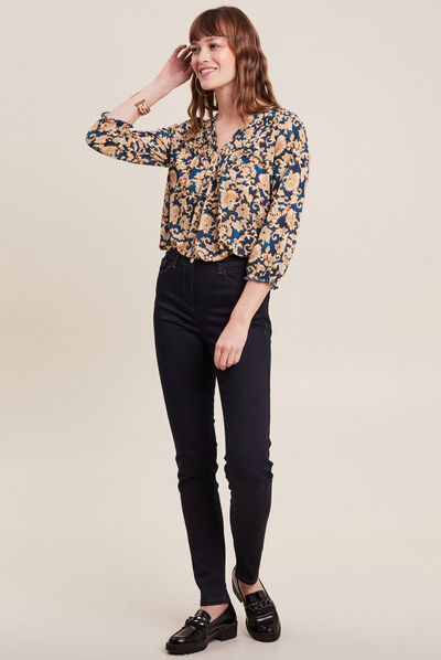 Jean magique ajusté taille standard denim brut femme