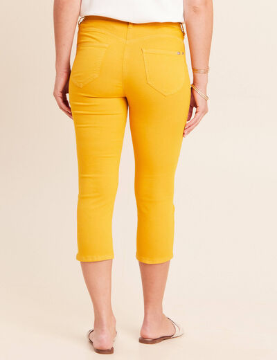 Pantacourt magique Le L&eacute;ger coupe droite jaune femme