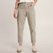 Pantalon coupe droite à coulisse vert clair femme
