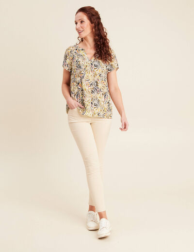 Blouse manches courtes vert femme