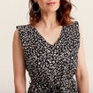 Robe droite ceinturée noir femme