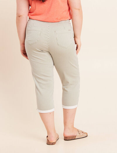 Pantacourt coupe mom large vert femme