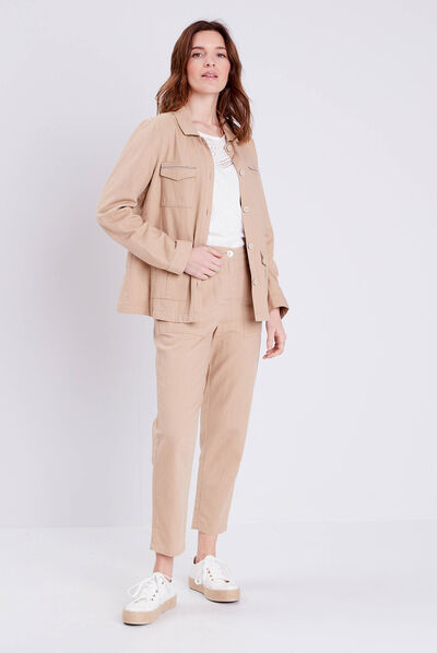 Pantalon flou sable femme
