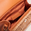 Sac rectangulaire tressé beige femme