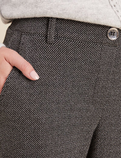 Pantalon large 7/8ème gris clair femme
