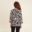 Chemise manches 3/4 noir femme