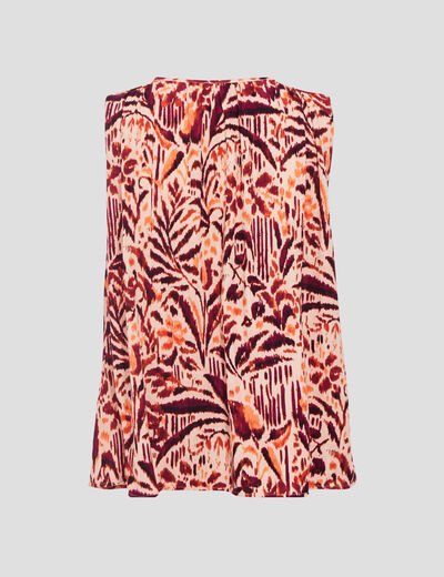 Blouse sans manches rose clair femme