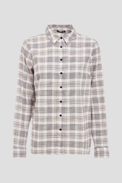 Chemise manches longues blanc femme