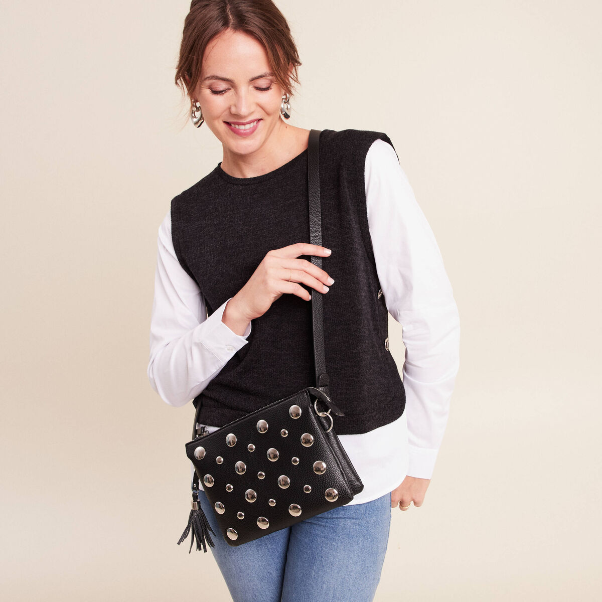 Sac à bandoulière noir | New Look