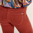 Jean magique ajusté taille standard marron cognac femme