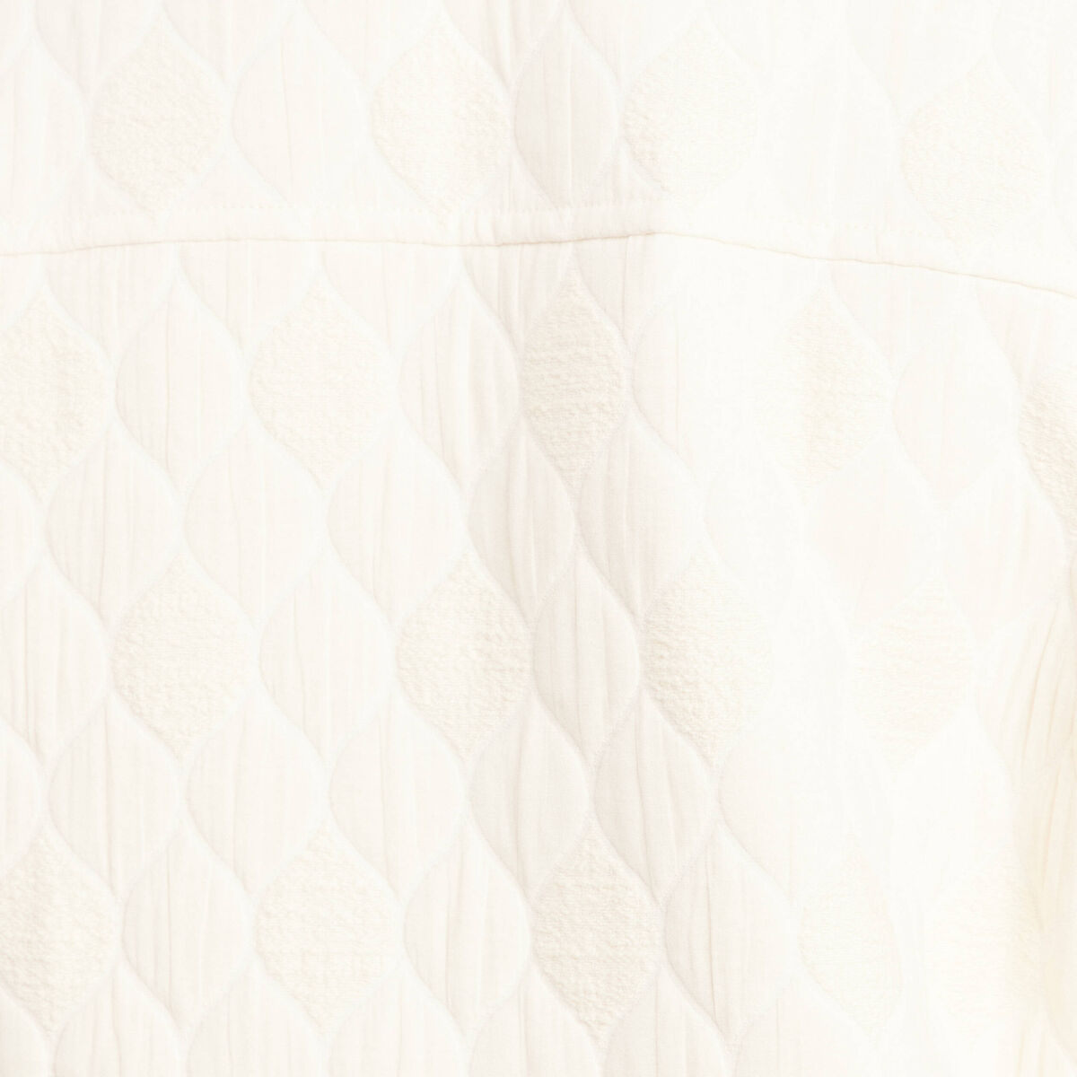 Blouson matelass&eacute; boutonn&eacute; ecru femme