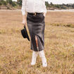 Jupe crayon en jean denim gris femme
