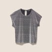 T-shirt manches courtes gris argent femme