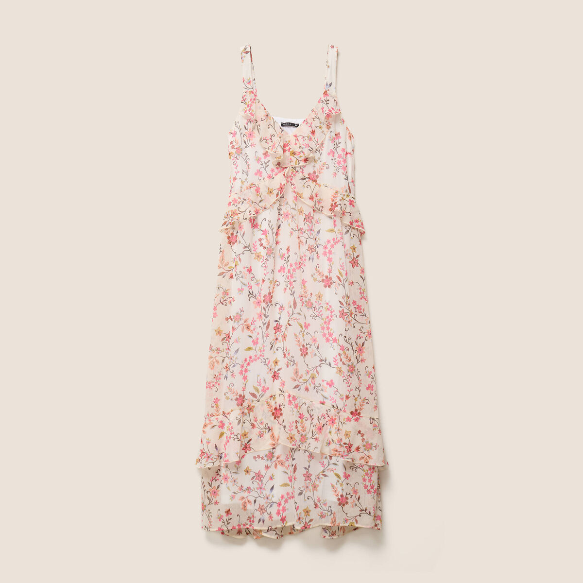 Robe &eacute;vas&eacute;e fluide multicolore femme