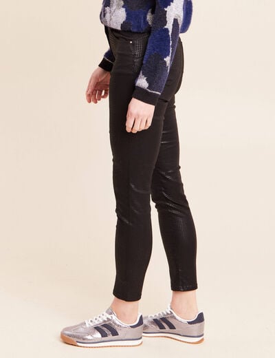 Pantalon magique Le L&eacute;ger enduit noir femme