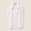 chemise manches courtes ecru femme