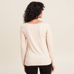 T-shirt thermo-douceur manches longues beige femme