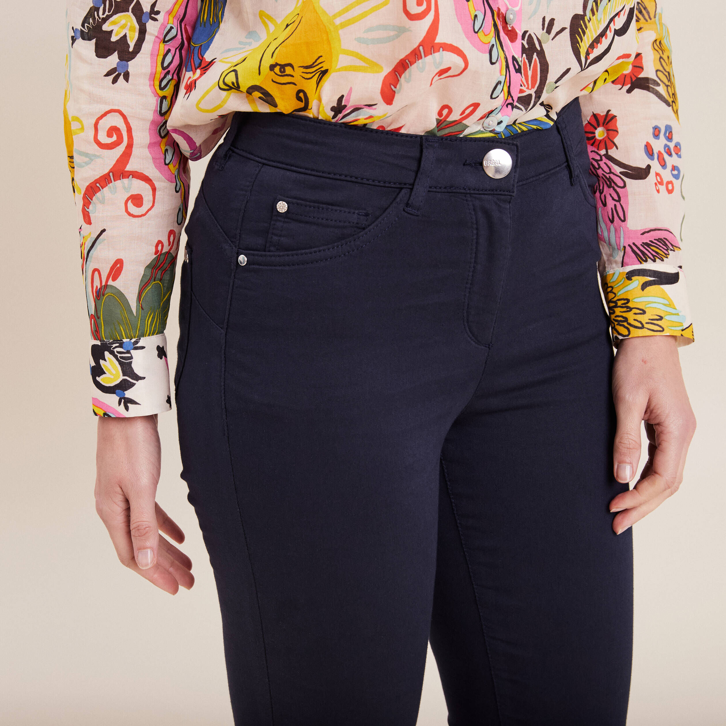 2 Pantalons Femme Baleaf - Bleu Et Noir - Taille L - Très Bon état