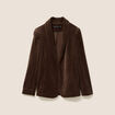 Veste tailleur velours marron femme