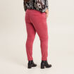 Pantalon ajusté rouge foncé femme