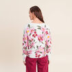 Pull manches longues multicolore femme