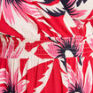 Robe midi évasée fluide rouge femme