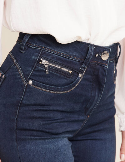 Jean droit denim brut femme