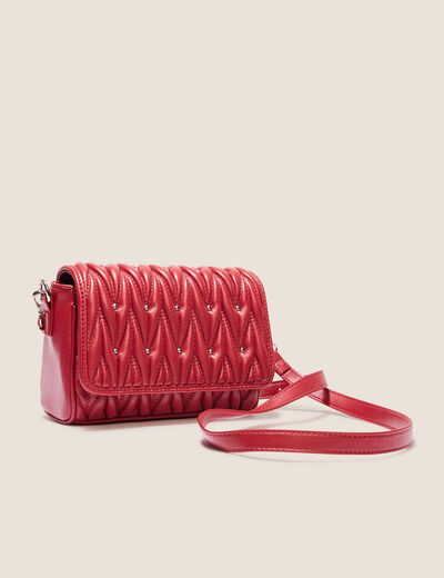 Sac matelassé avec clous rose cerise femme