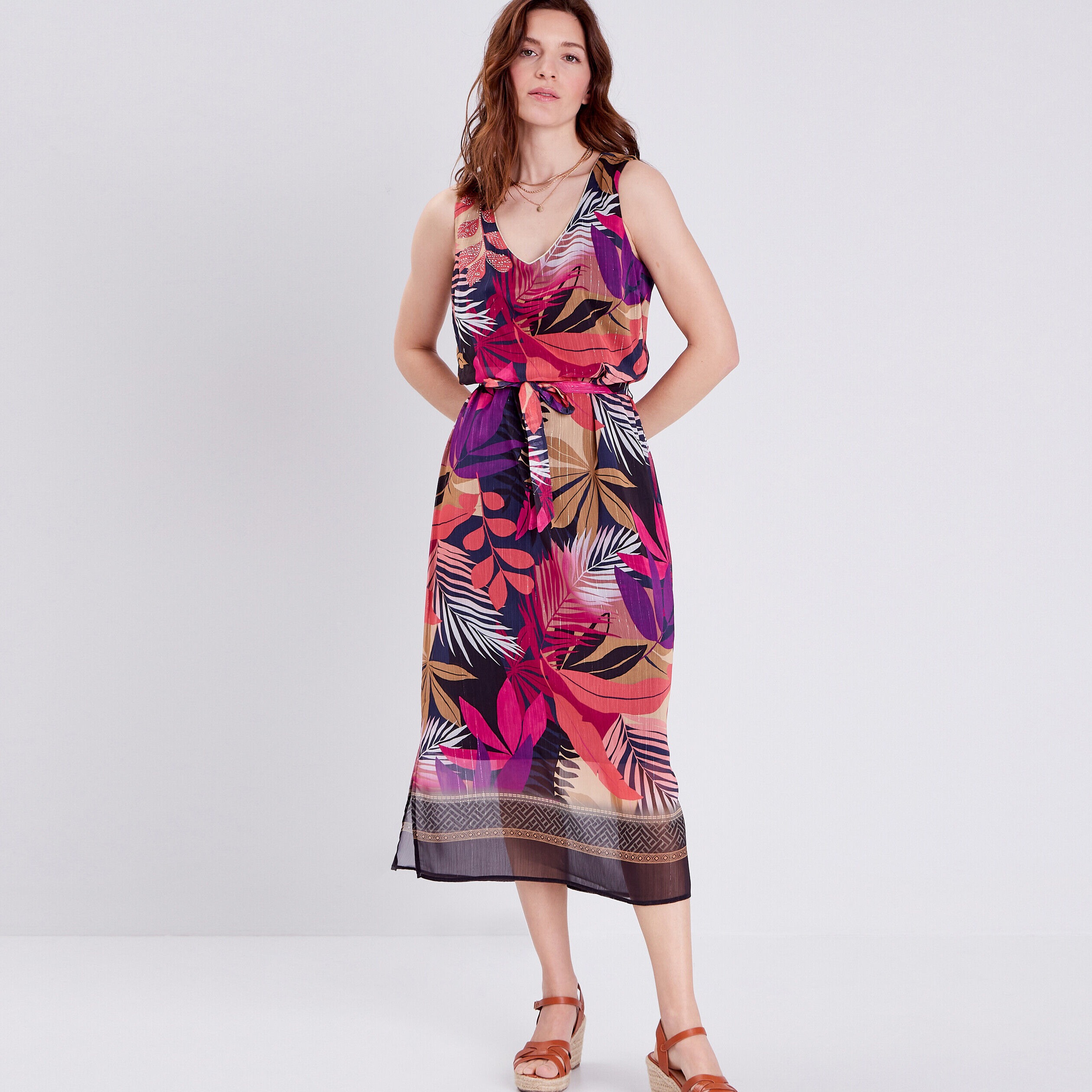 Robe longue fleurie taille 46 Breal