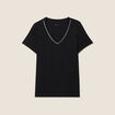 T-shirt manches courtes noir femme